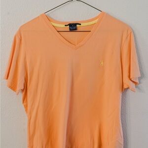 Polo Ralph Lauren Women's V-Neck Tee in Orange